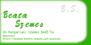 beata szemes business card